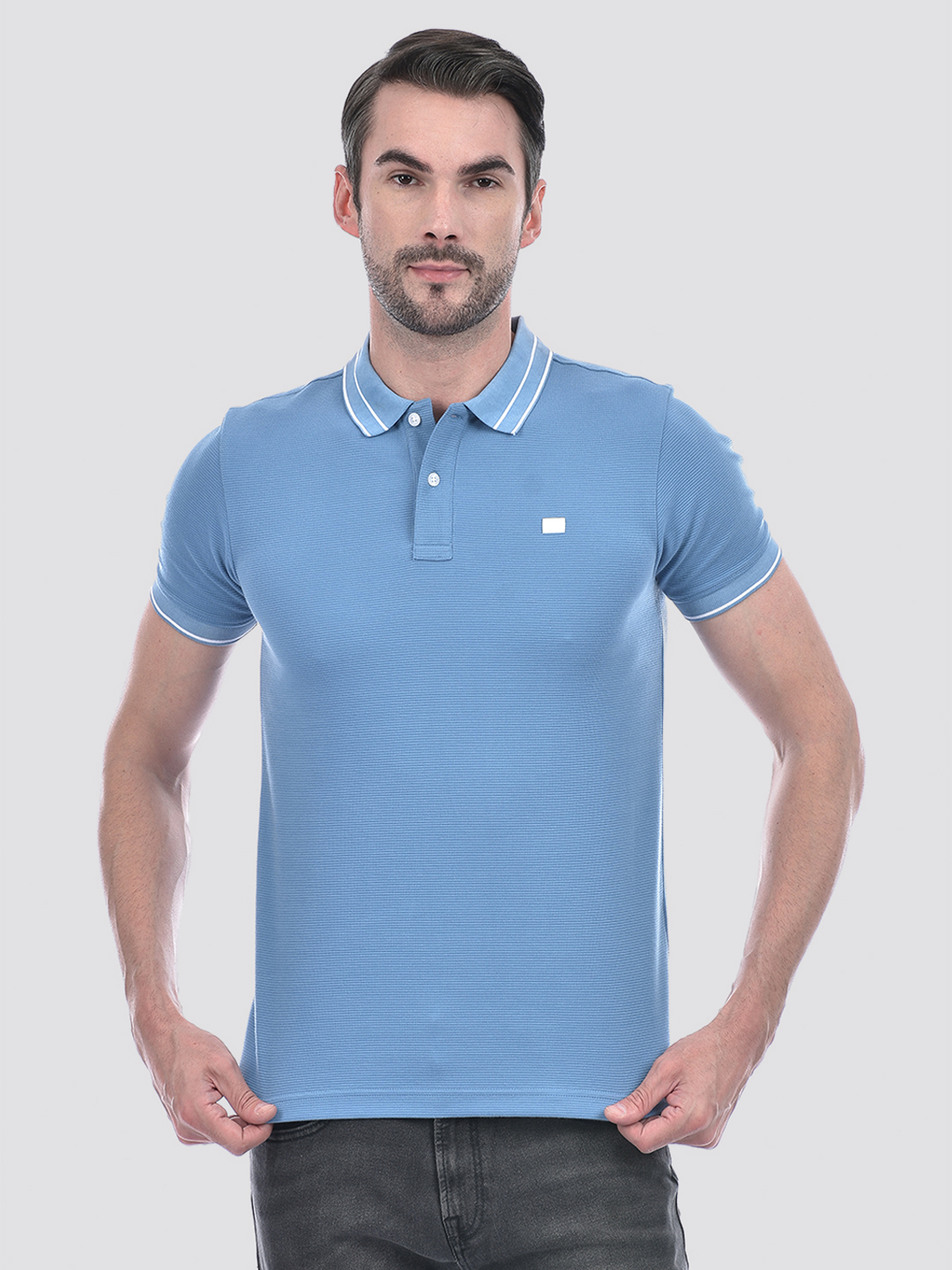 Numero Uno Men Striped Blue T-Shirt